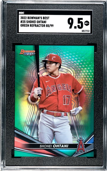 2022 Bowman’s Best SHOHEI OHTANI Green Refractor /99 LOS ANGELES ANGELS SGC 9.5