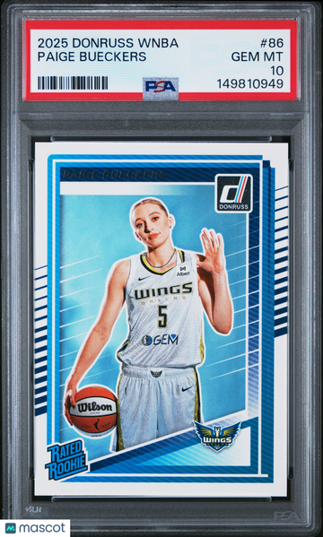 2025 Panini Donruss WNBA Paige Bueckers #86 PSA 10