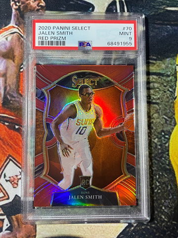 2020 Panini Select #70 Jalen Smith Red Prizm PSA 9 Rookie RC Concourse     /199