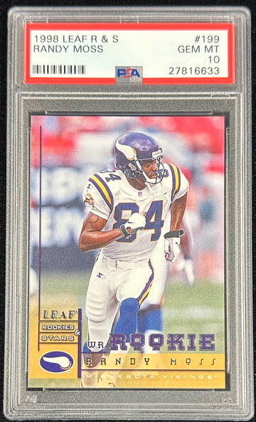 1998 Leaf Rookies & Stars Randy Moss RC #199 PSA 10