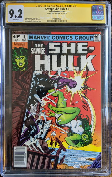 Savage She-Hulk #3 CGC 9.2 Signature Series Signed by Al Milgrom