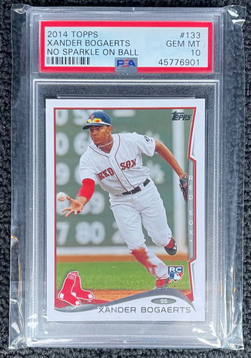 2014 topps Xander bogaerts no sparkle on ball psa 10 rookie rc #133