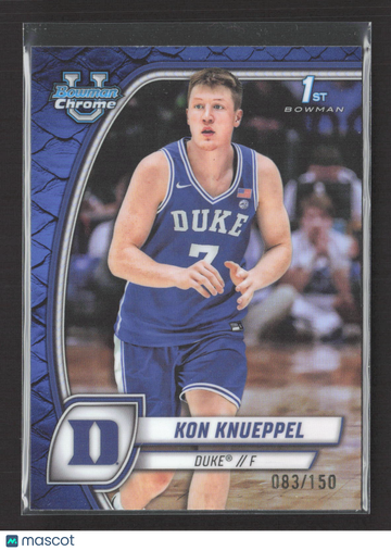 2025 Bowman Chrome University Kon Knueppel #48 Blue Refractor