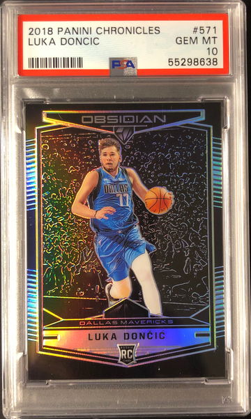2018 Panini Chronicles Luka Doncic Obsidian PSA 10 Rookie Card RC