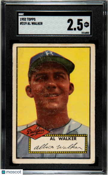1952 Topps Al Walker #319 SGC 2.5