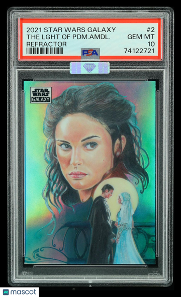 2021 Topps Chrome Star Wars Galaxy The Light of Padme Amidala #2 Refractor MBA 10
