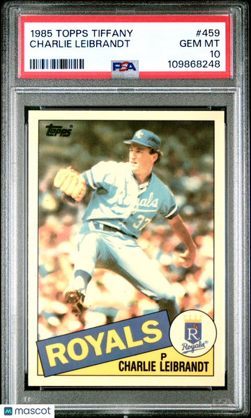 1985 Topps Tiffany Charlie Leibrandt #459 PSA 10