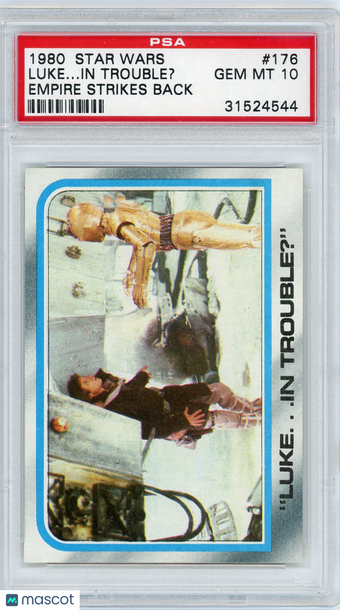 1980 Star Wars Empire Strikes Back "luke.. . In Trouble?" #176 PSA 10