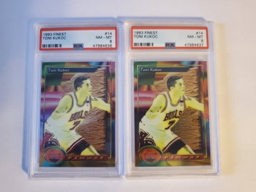 Toni Kukoc 1993 Finest RC PSA 8 LOT OF 2