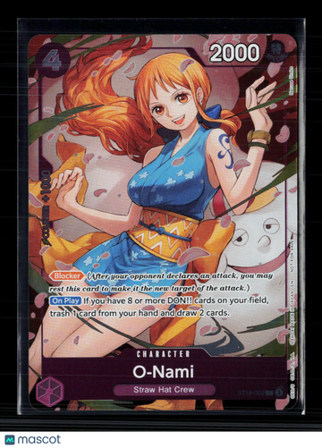 2024 One Piece Card Game ST14 3D2Y O-Nami Super Rare Parallel On Play Blocker