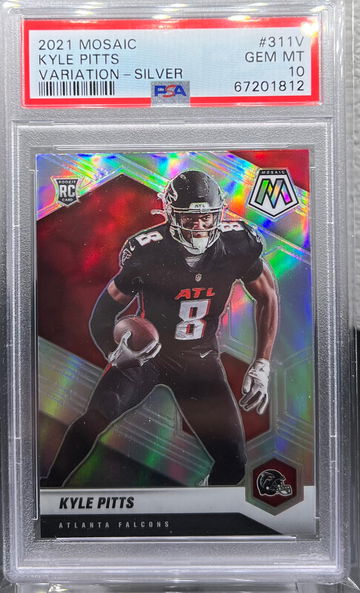 2021 Panini Mosaic Kyle Pitts Silver Variation PSA 10 RC Rookie