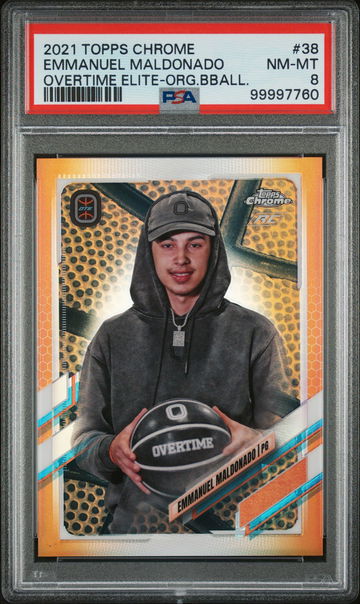 2021 Topps Chrome Emmanuel Maldonado #38 RC /25 PSA 8