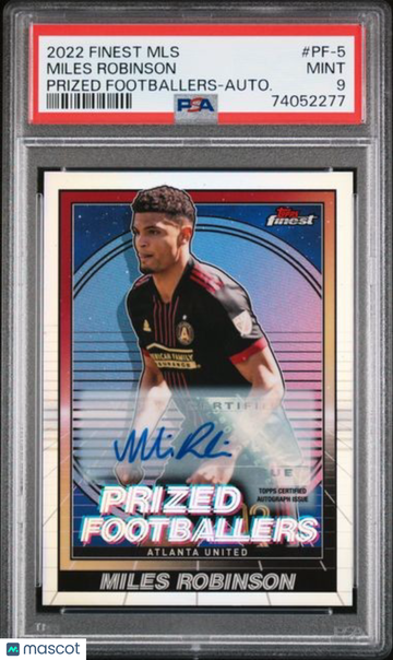 2022 Topps Finest MLS Prized Footballers Miles Robinson #PF-5 Autograph PSA 9