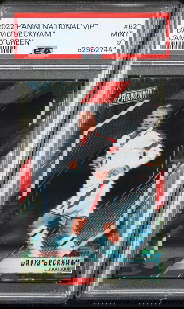 🔥2022 Panini National VIP David Beckham Green Camo /25 #62 England PSA 9 🔥