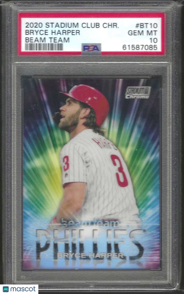 2020 Stadium Club Chrome Beam Team Bryce Harper #BT10 PSA 10
