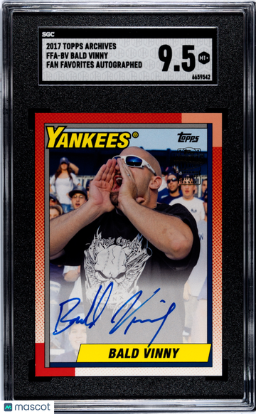 2017 Topps Archives Bald Vinny #FFA-BV Fan Favorites Autograph SGC 9.5