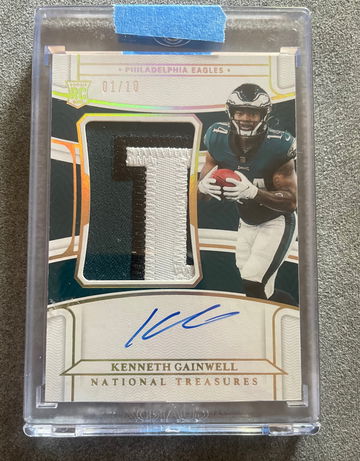 2021 National Treasures Kenneth Gainwell RPA Gold 1/10 RC Eagles 1of 1 🔥🔥