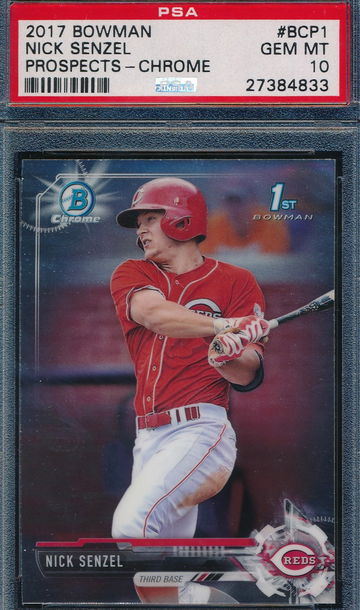 2017 Bowman Chrome Prospects Nick Senzel RC PSA 10 GEM MT 4833