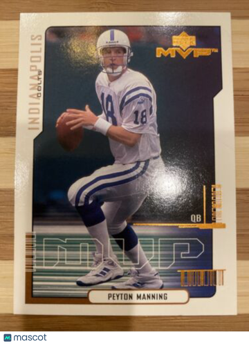 2000 Upper Deck MVP #66 Peyton Manning Indianapolis Colts Bronze Foil HOF