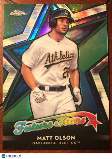 MATT OLSON 2018 Topps Chrome Future Stars GREEN Refractor SP /99 A's Braves