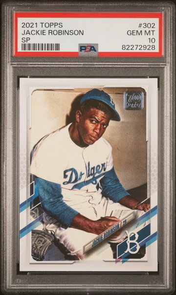 2021 Topps Base Set Photo Variation Jackie Robinson #302 PSA 10