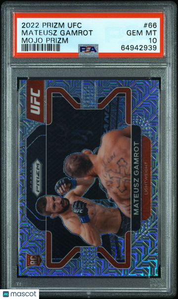 2022 Panini Prizm UFC Mateusz Gamrot #66 Mojo 18/25 PSA 10