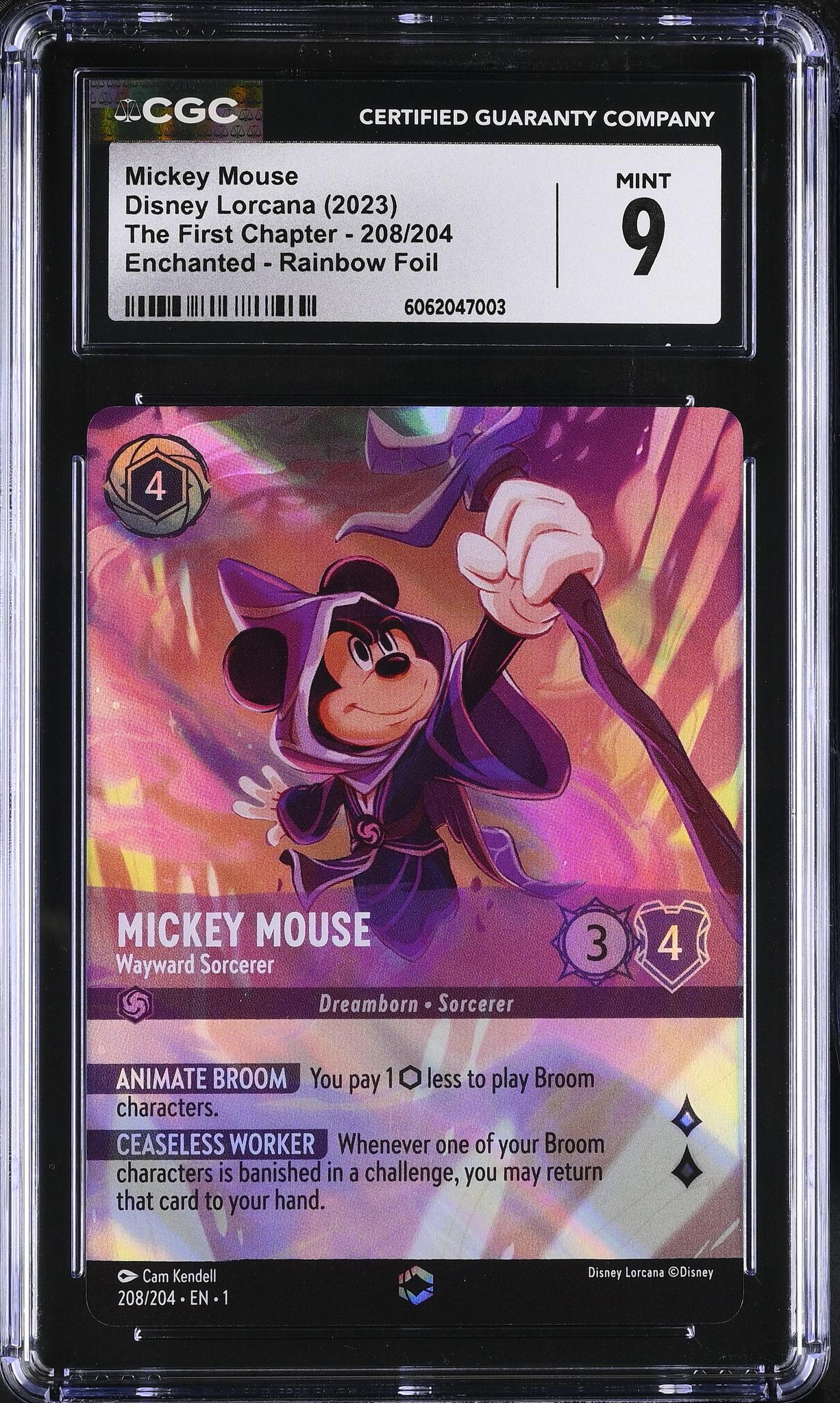 2023 Disney Lorcana #208/204 Mickey Mouse Enchanted CGC 9 | MySlabs