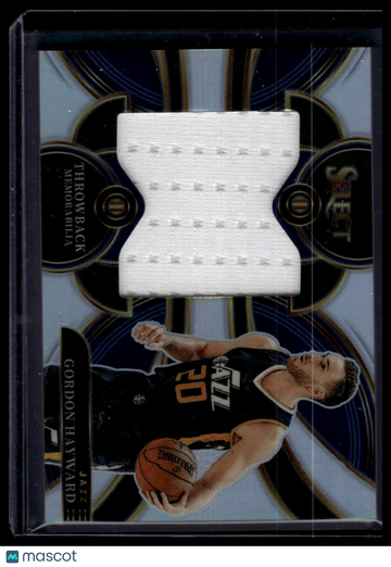 2023-24 Panini Select Gordon Hayward #TM-GH Throwback Memorabilia MEM