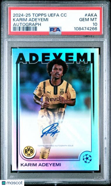 2024-25 Topps UEFA Club Competitions Autographs Karim Adeyemi #AKA PSA 10