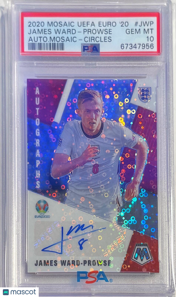 2020 Panini Mosaic UEFA Euro 2020 Autographs Mosaic James Ward-Prowse #JWP Autograph Mosaic Circles PSA 10