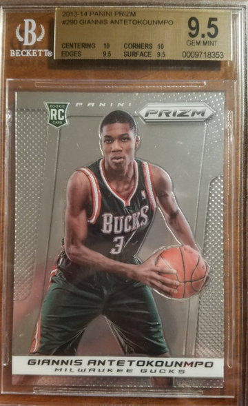 Giannis Antetokounmpo Prizm RC BGS 9.5 *0.5  away from Pristine 10*