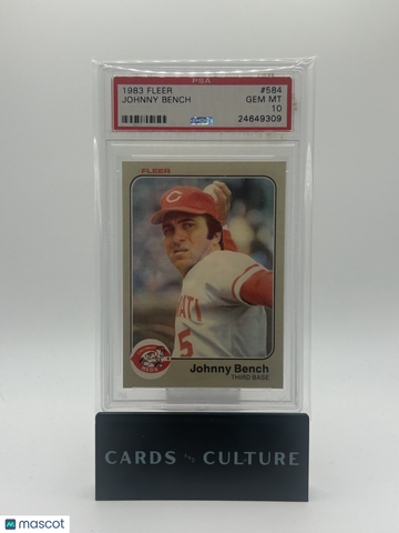 1983 Fleer Johnny Bench #584 PSA 10
