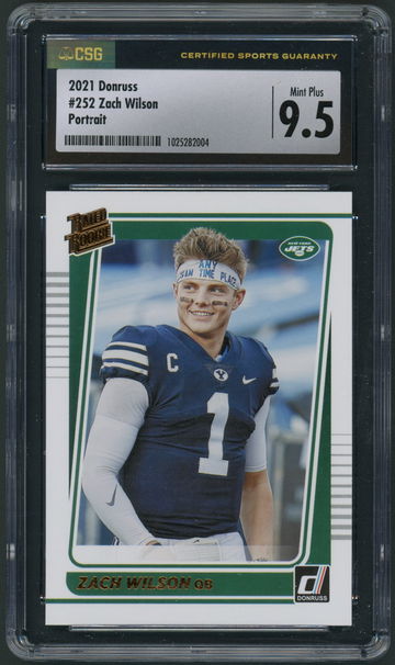 2021 Panini Donruss Zach Wilson Rated Rookie Potrait #252 -New York Jets