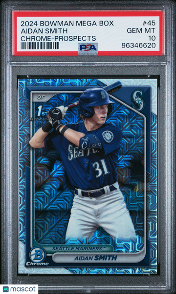 2024 Bowman Mega Box Chrome Prospects Aidan Smith #45 PSA 10