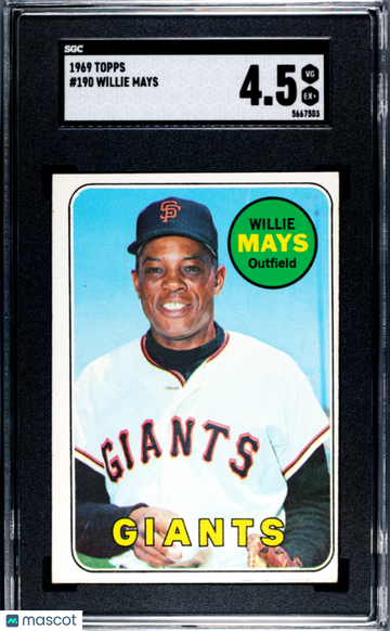 1969 Topps Willie Mays #190 SGC 4.5