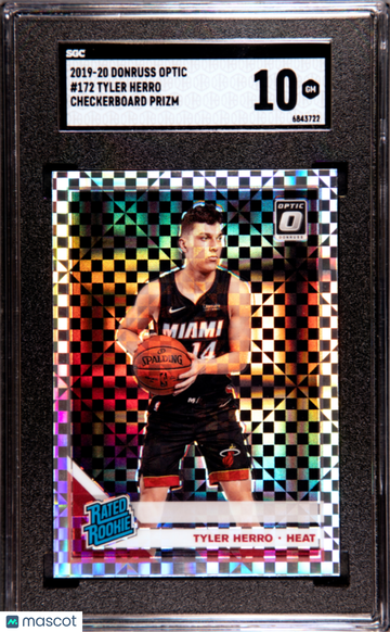 2019 Donruss Optic Tyler Herro #172 Checkerboard Prizm SGC 10