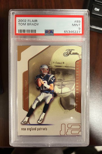 2002 Flair Tom Brady PSA 9