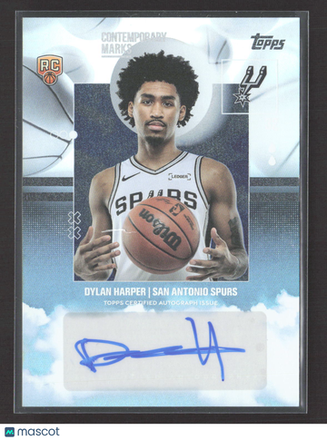 2025 Topps Contemporary Marks Dylan Harper CM-DH RC Auto San Antonio Spurs Basketball Card
