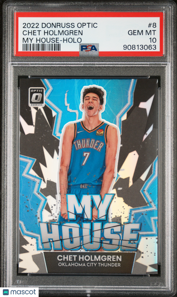2022 Panini Donruss Optic My House Chet Holmgren #8 My House Holo PSA 10