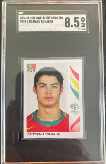 Cristiano Ronaldo 2006 Panini World Cup Sticker #298 SGC 8.5