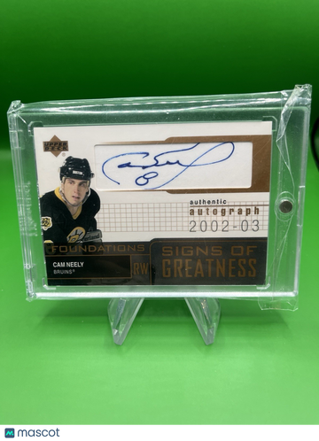 2002 Upper Deck Foundations Signs of Greatness Cam Neely #SG-CN Autograph