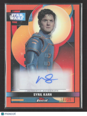 2023 Topps Finest Star Wars Kyle Soller 16/25 Authentic Autograph #FA-KS