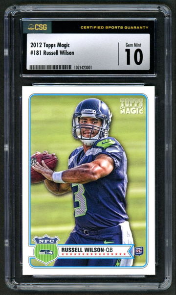 2012 Topps Magic Russell Wilson #181 Rookie Rc CSG 10 Gem Mint