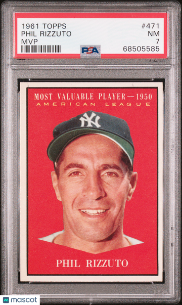 1961 Topps Phil Rizzuto #471 MVP PSA 7