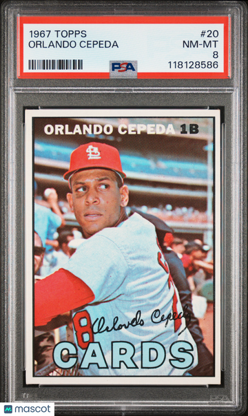 1967 Topps Orlando Cepeda #20 PSA 8