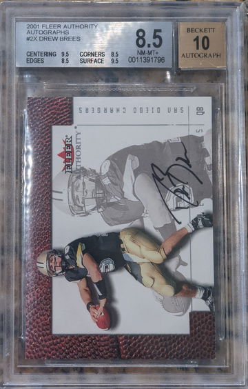 2001 Fleer Authority Autographs Drew Brees #102 2X EXCH