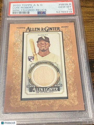 2020 Topps Luis Robert #MFRLR Mini Framed Relics PSA 10