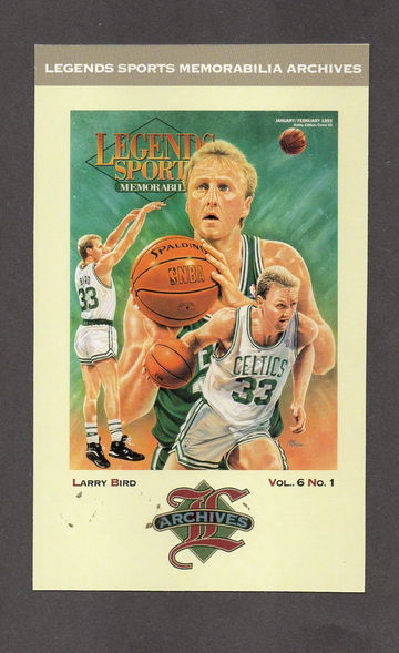 Larry Bird 1993 Legends Sports Memorabilia Archives Postcard Vol 6 No. 1