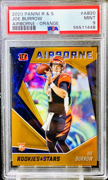 Joe Burrow RC PSA 9 ORANGE Refractor /25  Rookie Stars 
