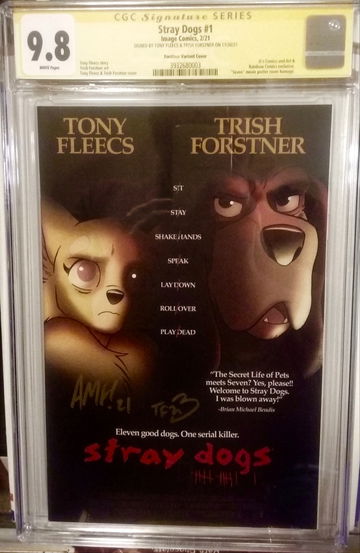 Stray Dogs #1 - CGC 9.8 - Seven Movie Poster Cover Homage - Double Signed
